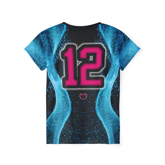 Glow Up Jersey - Cyan + Pink #12