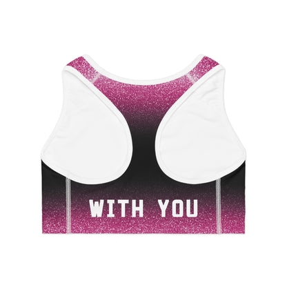 Pink Stardust Moisture Wicking Sports Bra
