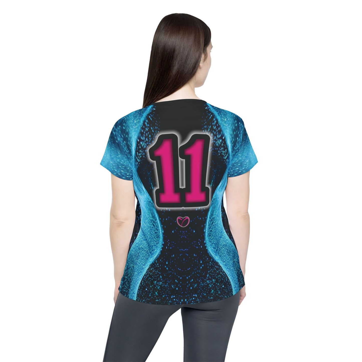 Glow Up Jersey - Cyan + Pink #11