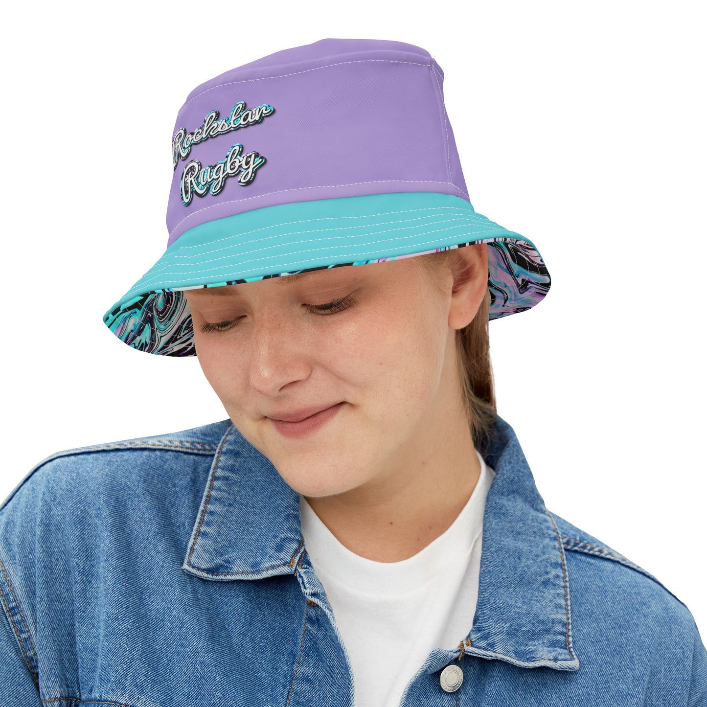 Aqua & Lavender Bucket Hat