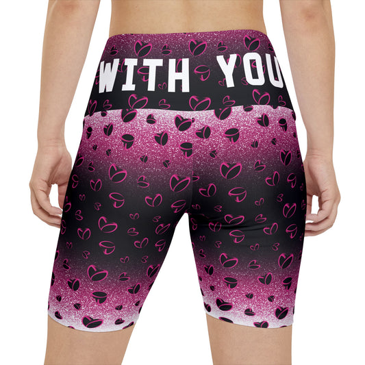 Pink Stardust & <3's High Waisted Polyester/Spandex Shorts