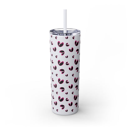 Rugby <3's Glitter Skinny Tumbler with Straw, 20oz