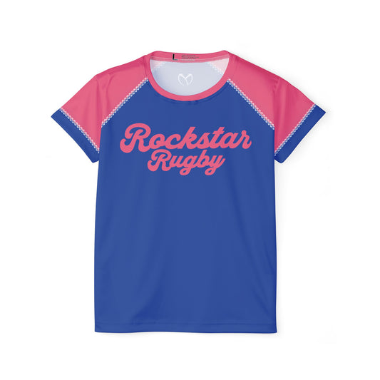 Practice Tee -  Blue and Coral