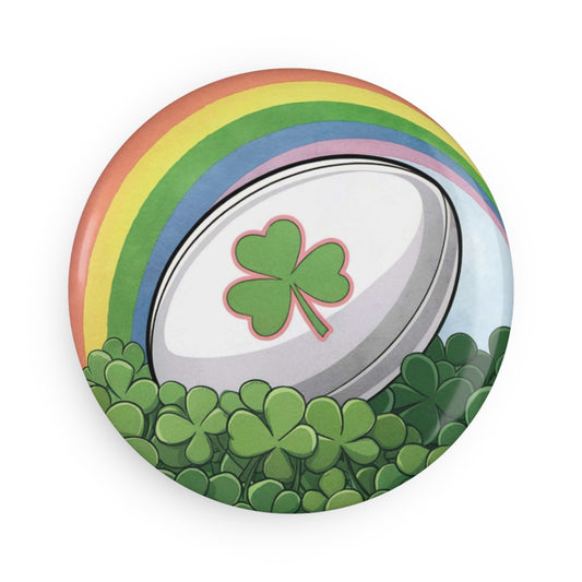 Lucky Rainbow Shamrocks Button Magnet
