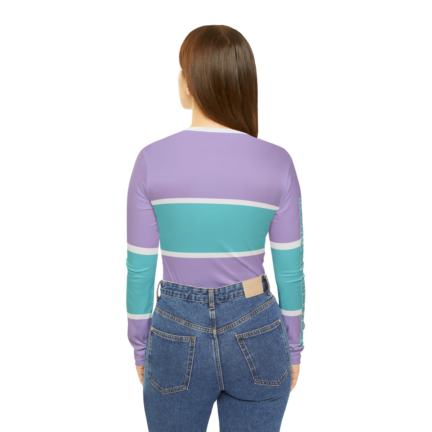 Aqua & Lavender V-neck Shirt