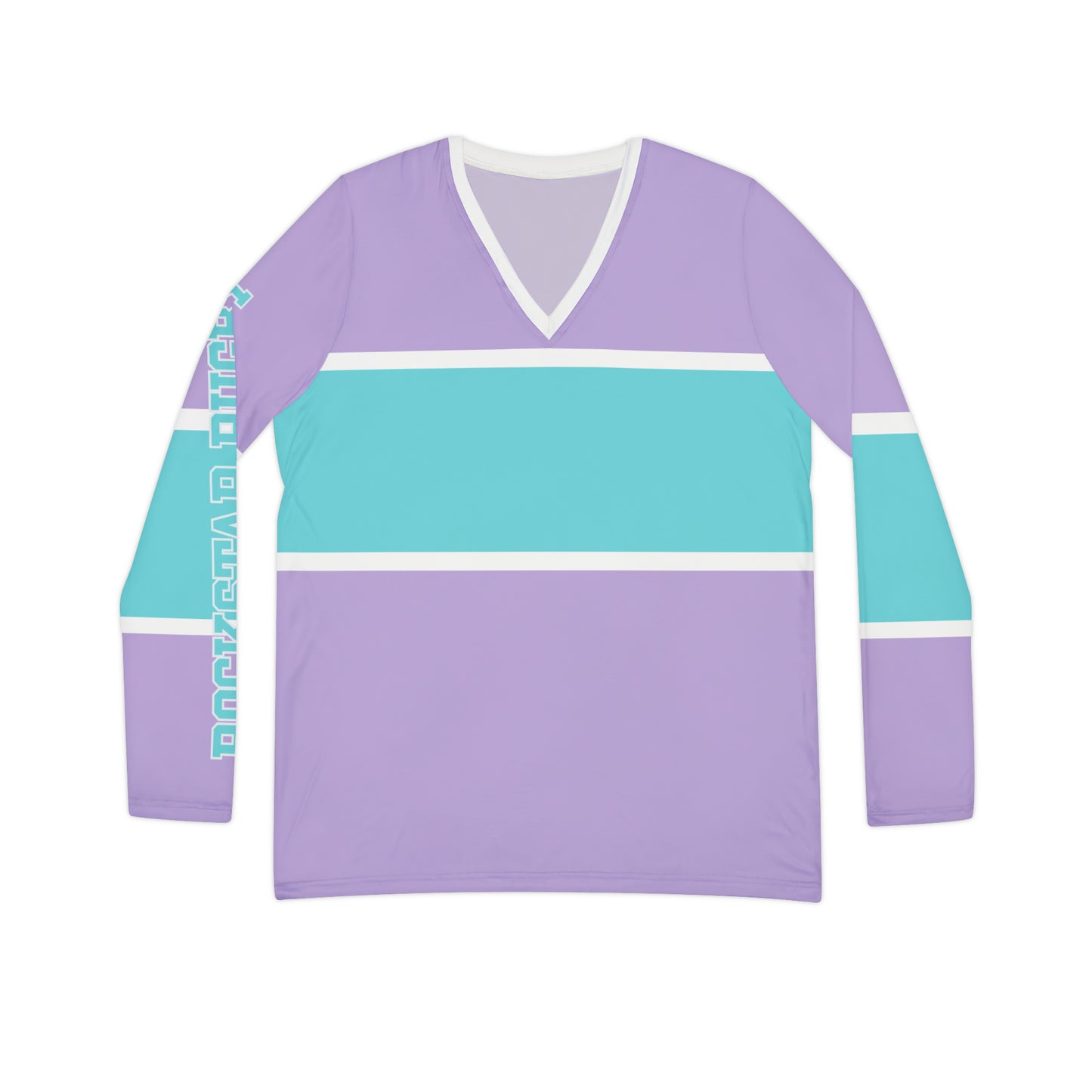 Aqua & Lavender V-neck Shirt