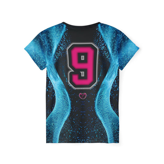 Glow Up Jersey - Cyan + Pink #9