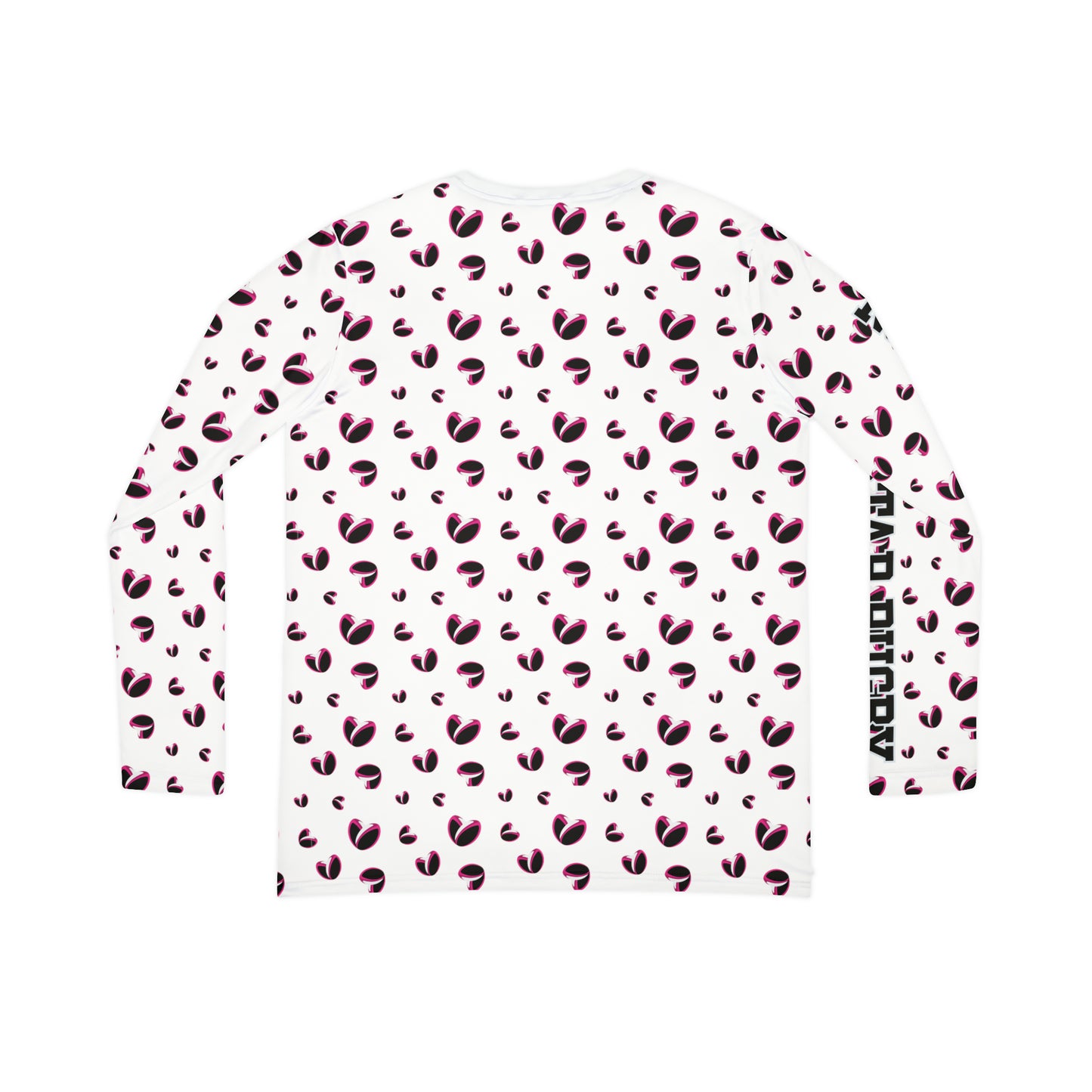 Rugby <3's  Long Sleeve V-neck Shirt (White)