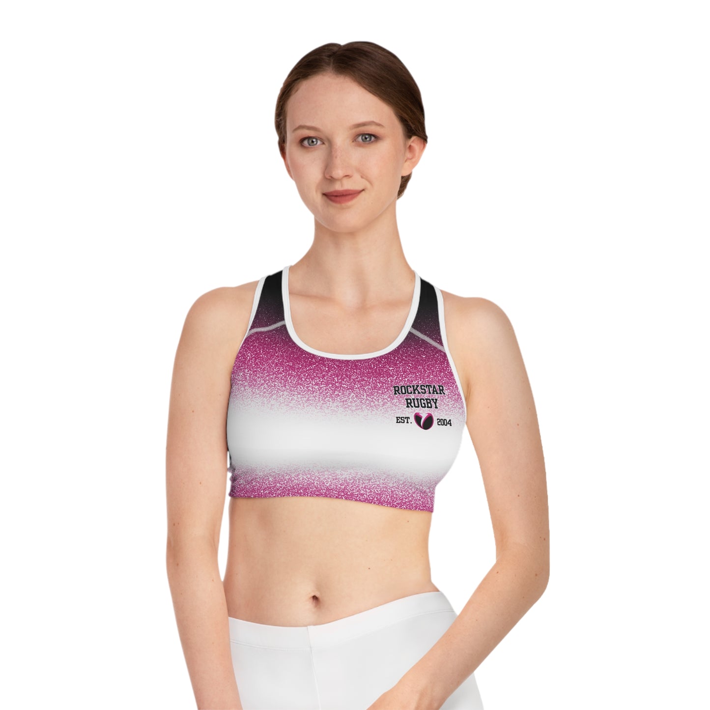 Pink Stardust Moisture-Wicking Sports Bra