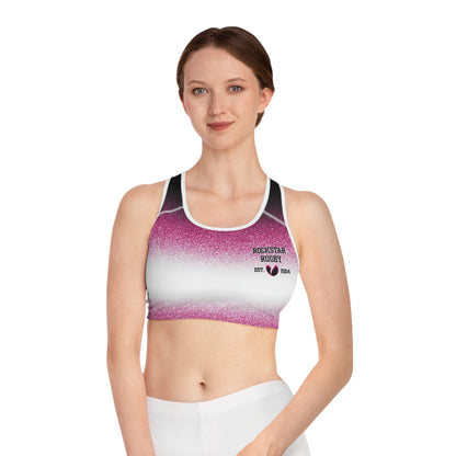 Pink Stardust Moisture-Wicking Sports Bra