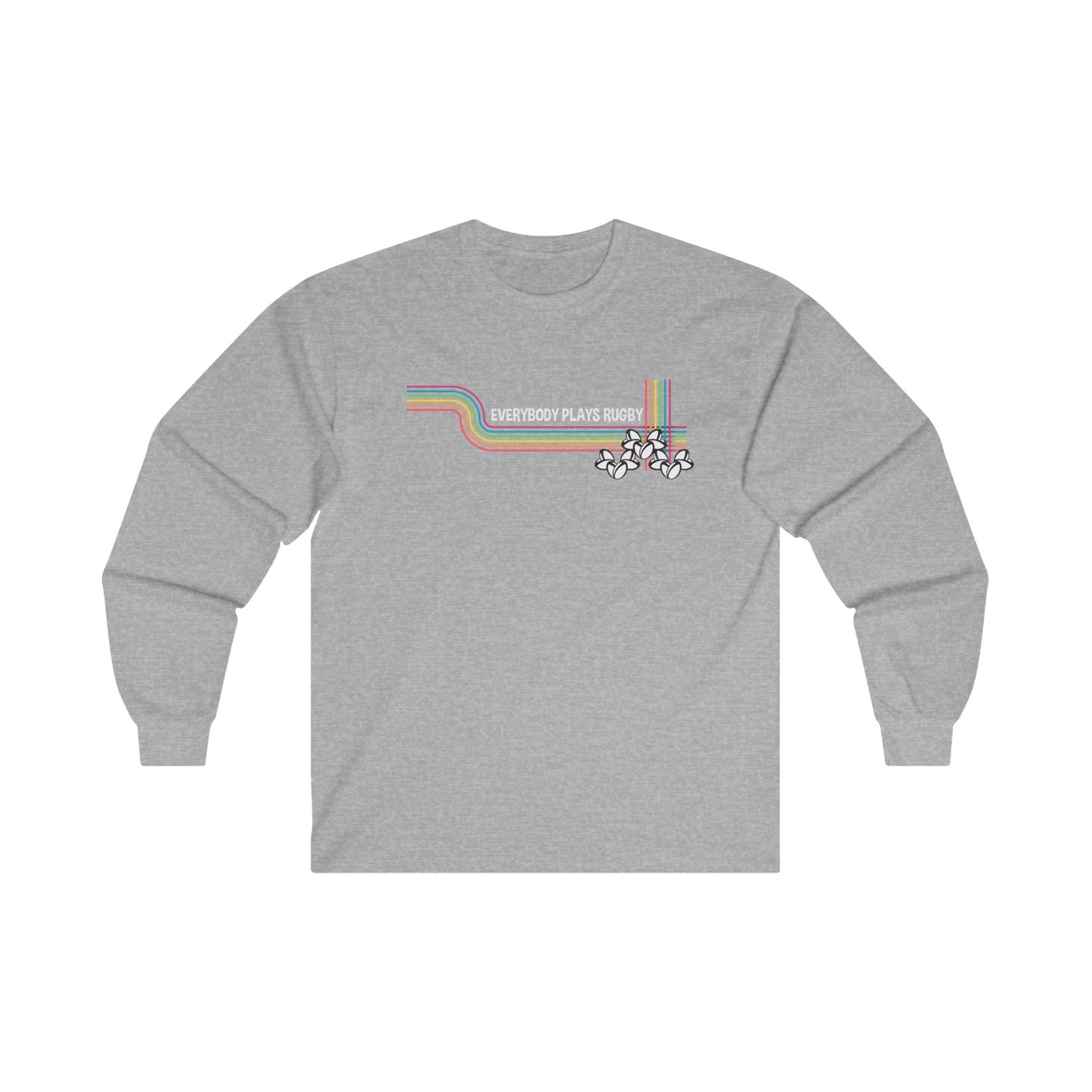 Retro Everybody Plays Rugby Long Sleeve Tee