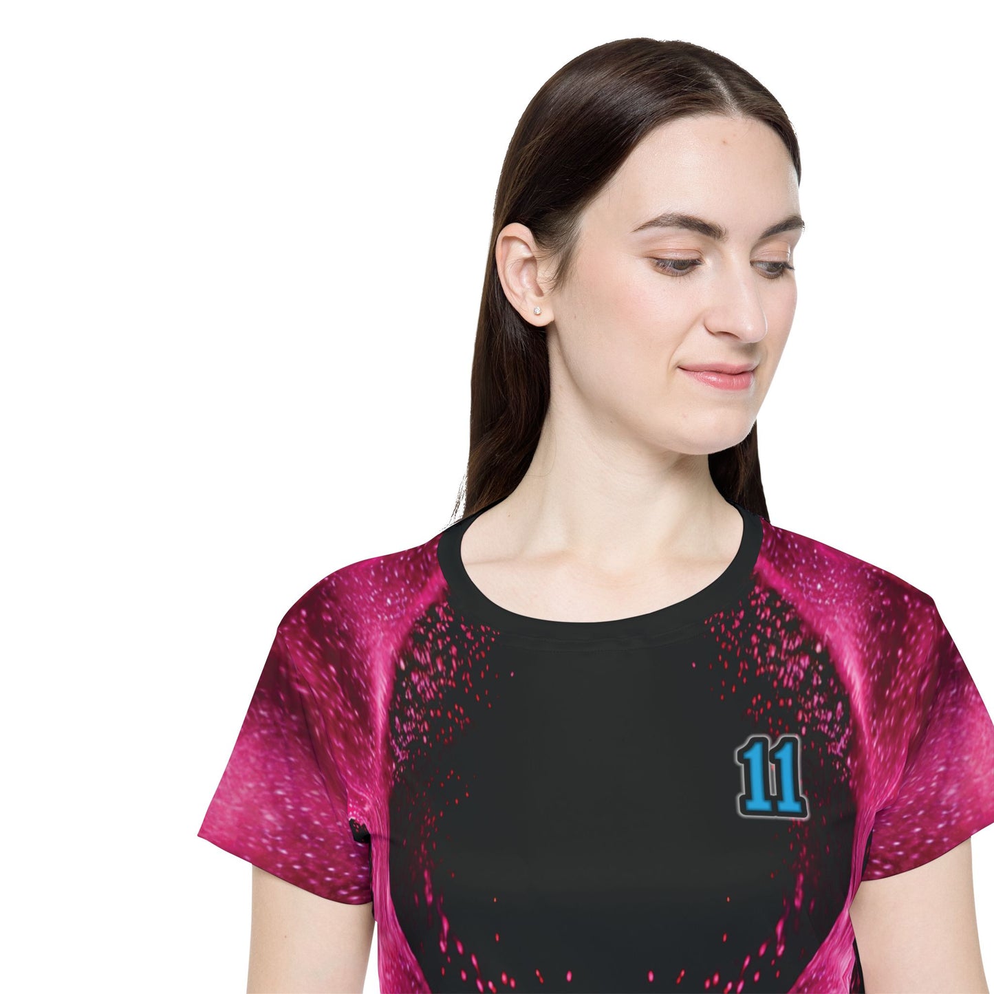 Glow Up Jersey - Pink + Cyan #11