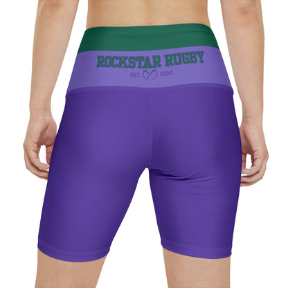 Grape Soda High Waisted Polyester/Spandex Shorts