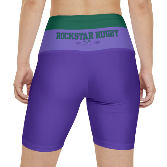 Grape Soda High Waisted Polyester/Spandex Shorts