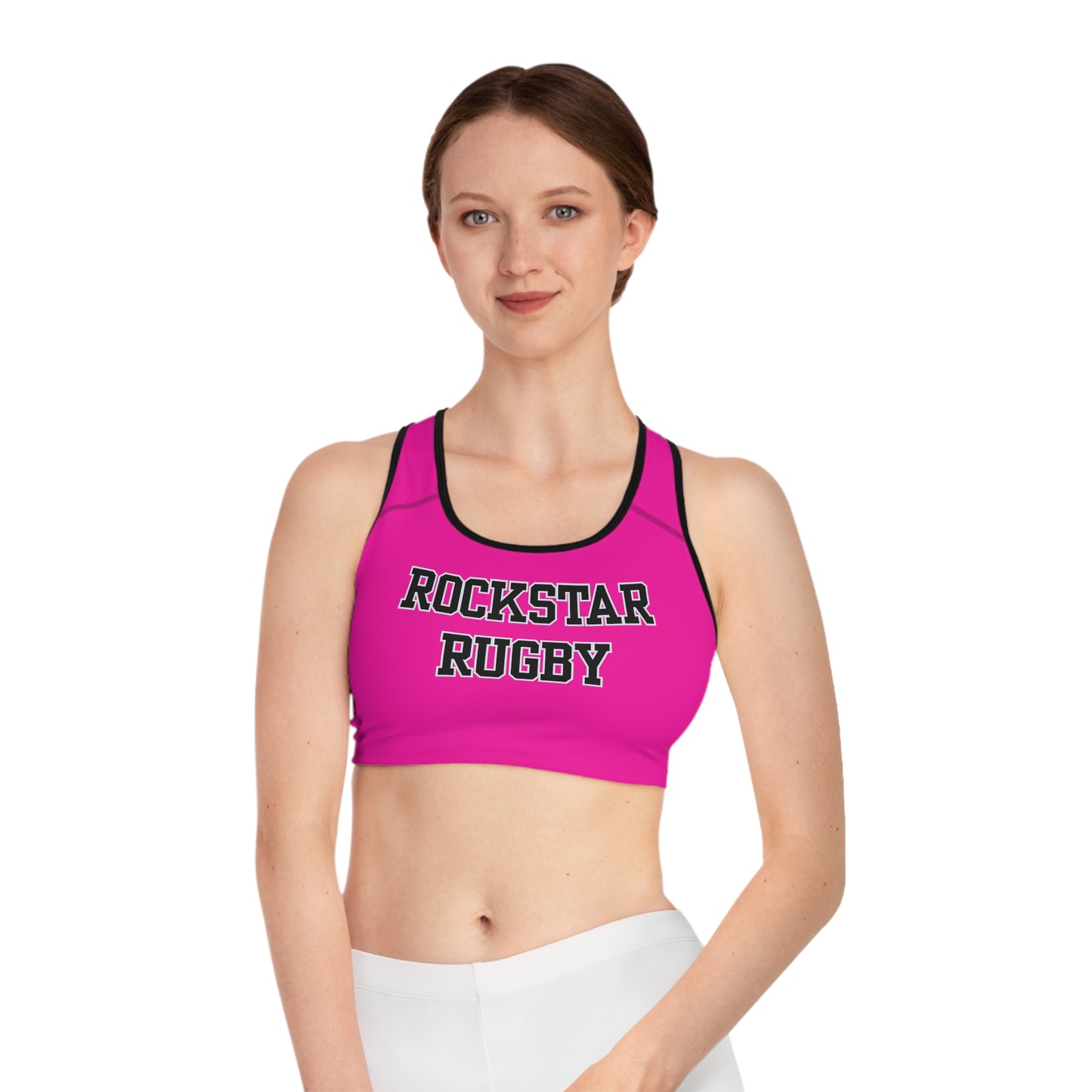 Basic Pink Moisture Wicking Sports Bra