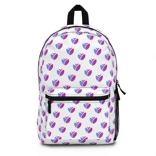 Pink & Blue Heart Logo Backpack