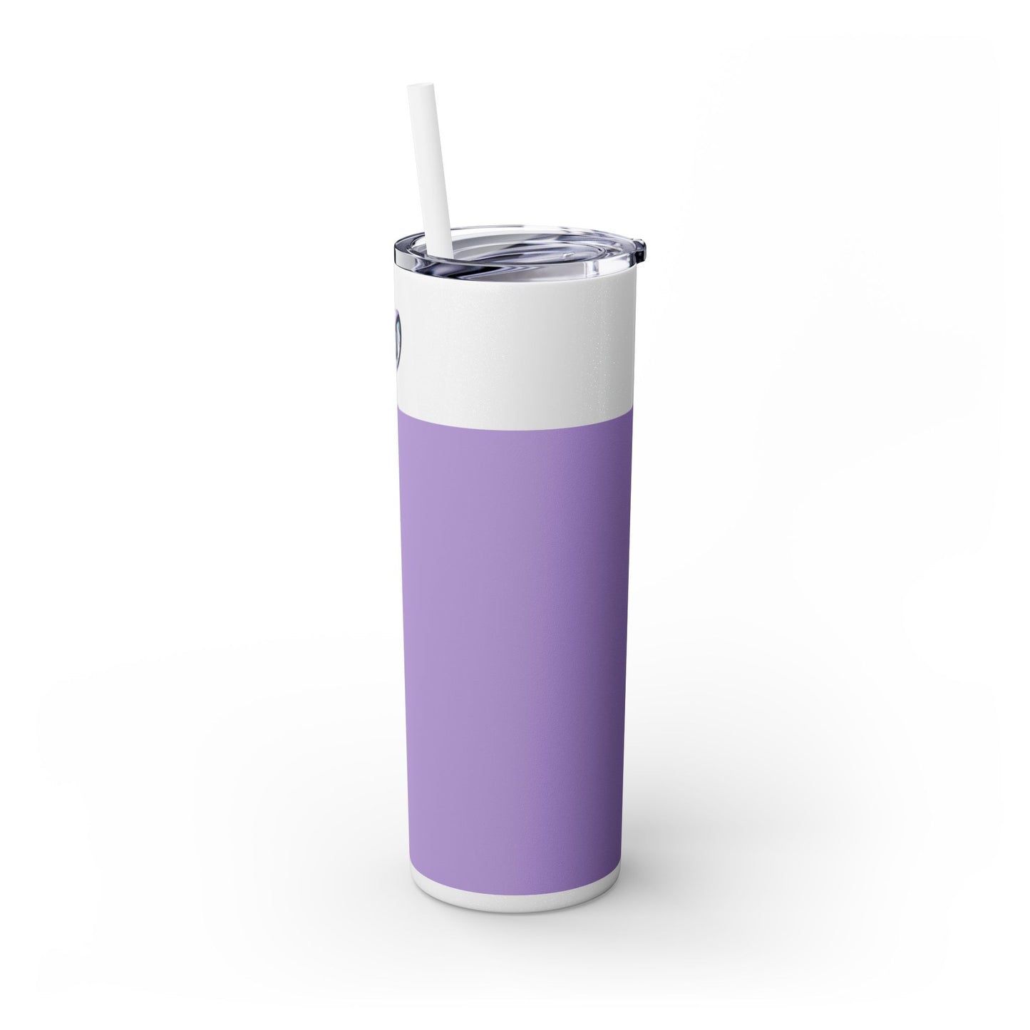 Glitter Lavender Skinny Tumbler with Straw, 20oz