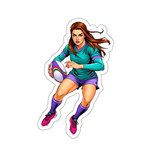 Rugby Girl Kiss-Cut Sticker