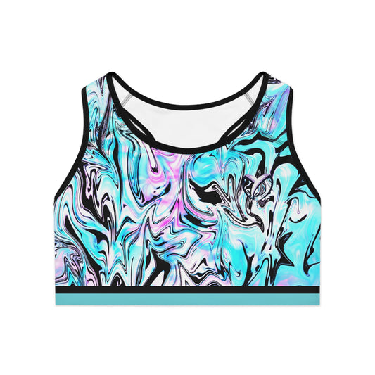 Blueberry Trails Moisture-Wicking Sports Bra