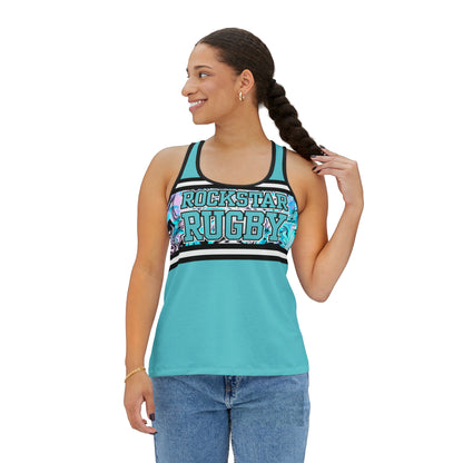 Blueberry Trails Tank Top (Aqua)