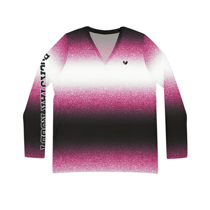 Pink Stardust Long Sleeve V-neck Shirt