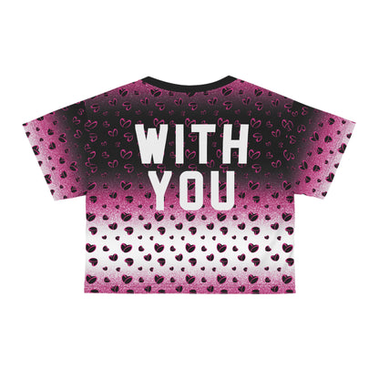 Pink Stardust & <3's Cropped Tee