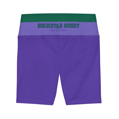 Grape Soda High Waisted Polyester/Spandex Shorts