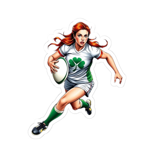 Rugby Girl Kiss-Cut Sticker