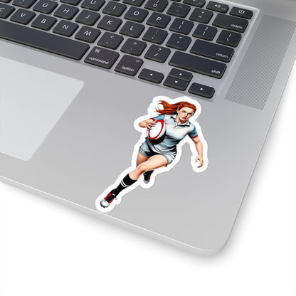 Rugby Girl Kiss-Cut Sticker