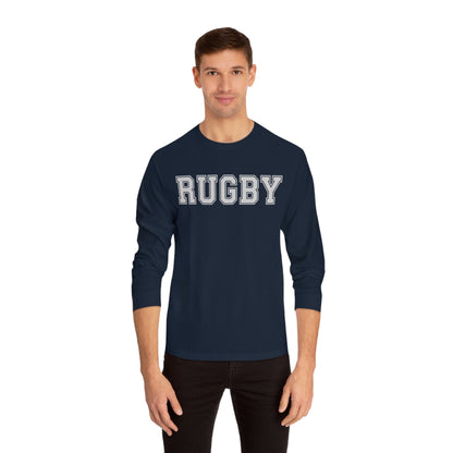 American Apparel Navy Rugby Long Sleeve T-Shirt