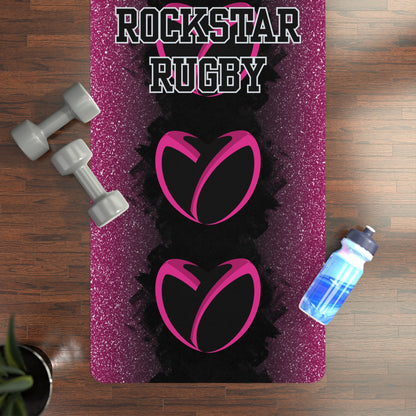 Pink Stardust Gritty Heart Yoga Mat