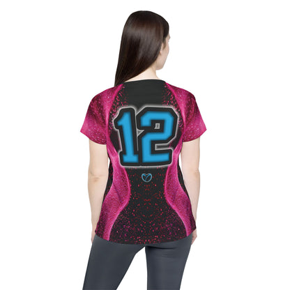 Glow Up Jersey - Pink + Cyan #12
