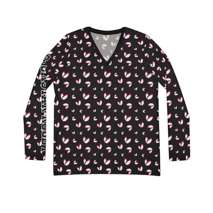 Rugby <3's  Long Sleeve V-neck Shirt (Black)