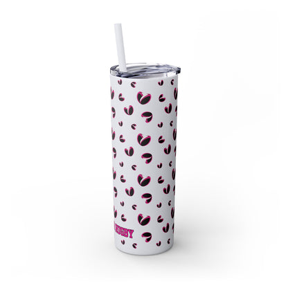 Rugby <3's Glitter Skinny Tumbler with Straw, 20oz