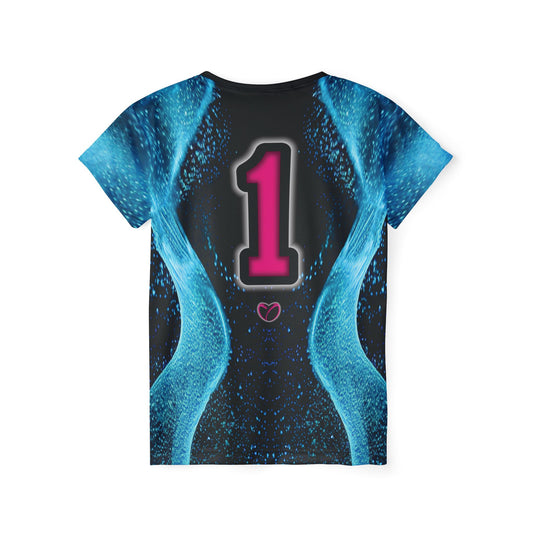 Glow Up Jersey - Cyan + Pink #1