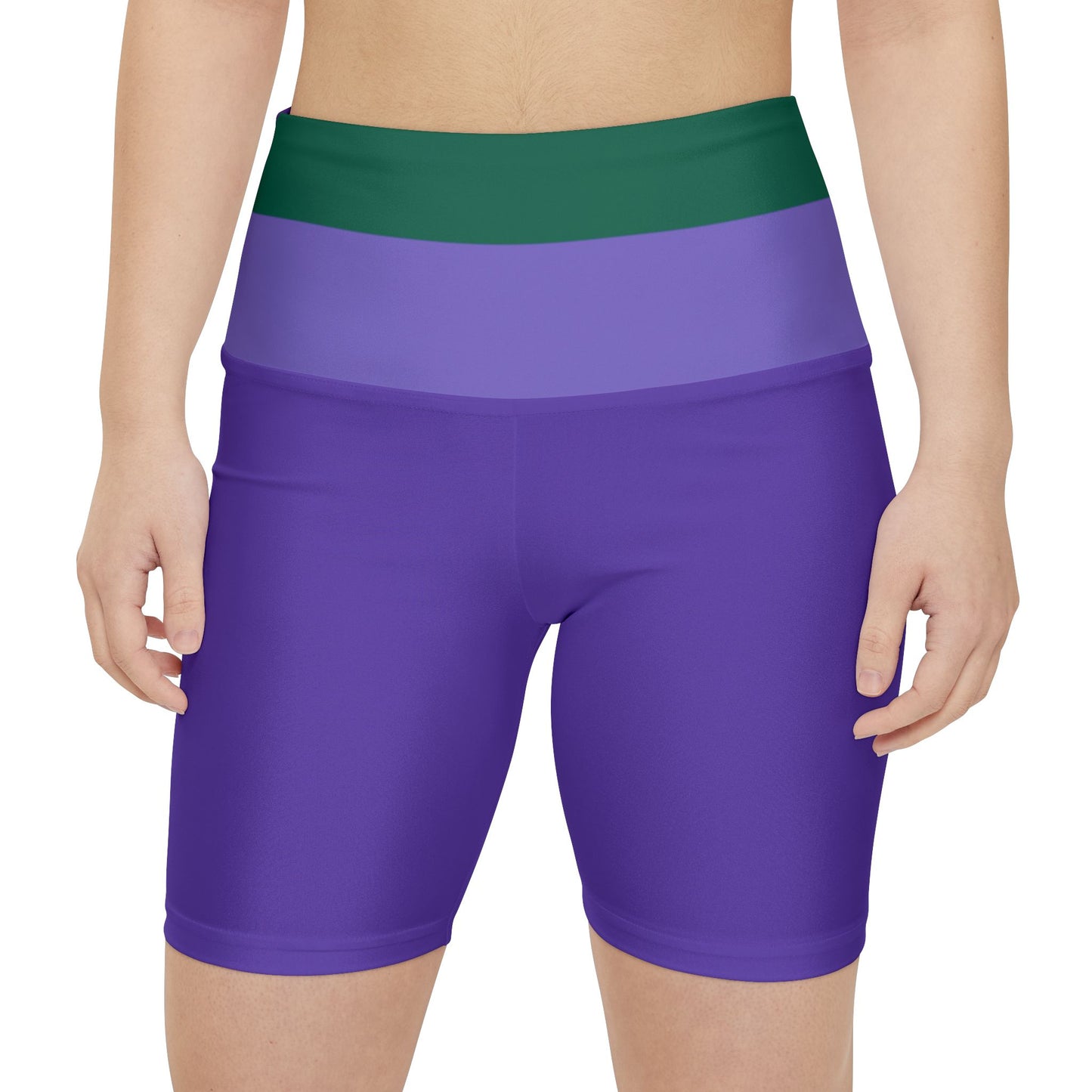 Grape Soda High Waisted Polyester/Spandex Shorts