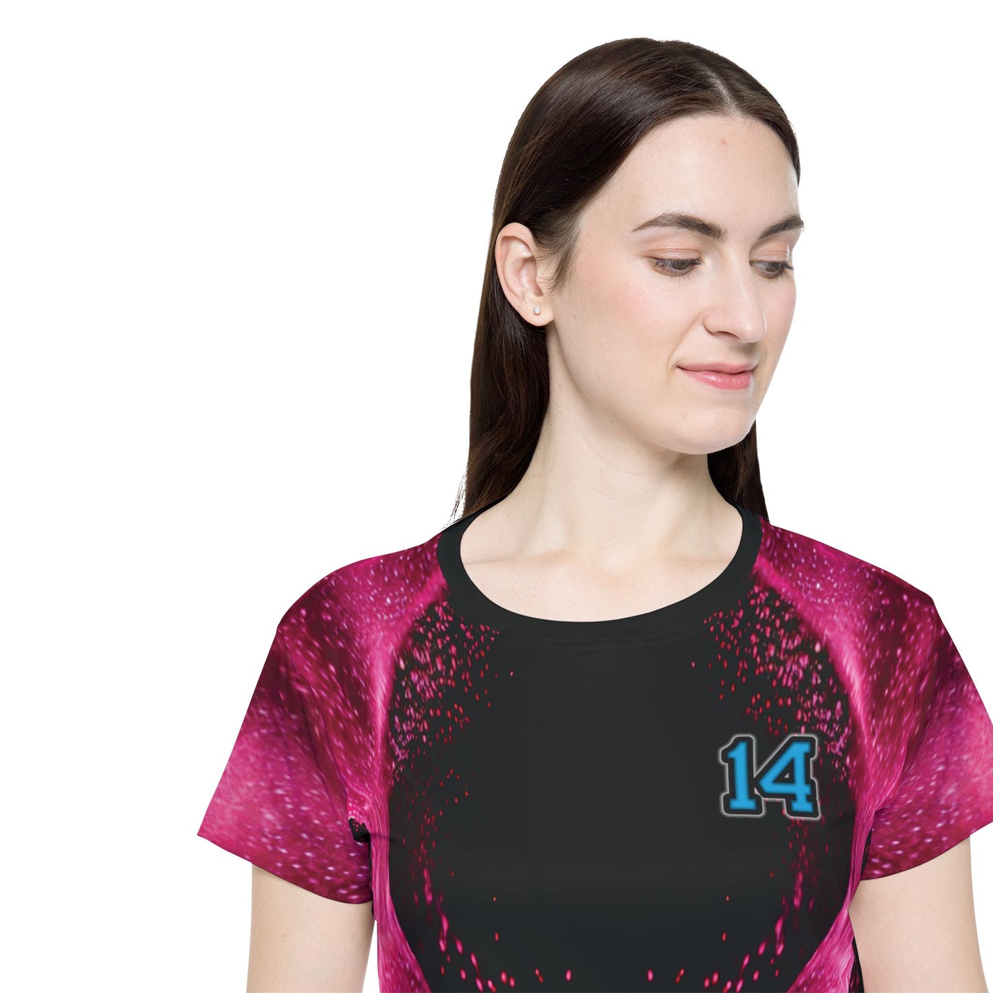 Glow Up Jersey - Pink + Cyan #14