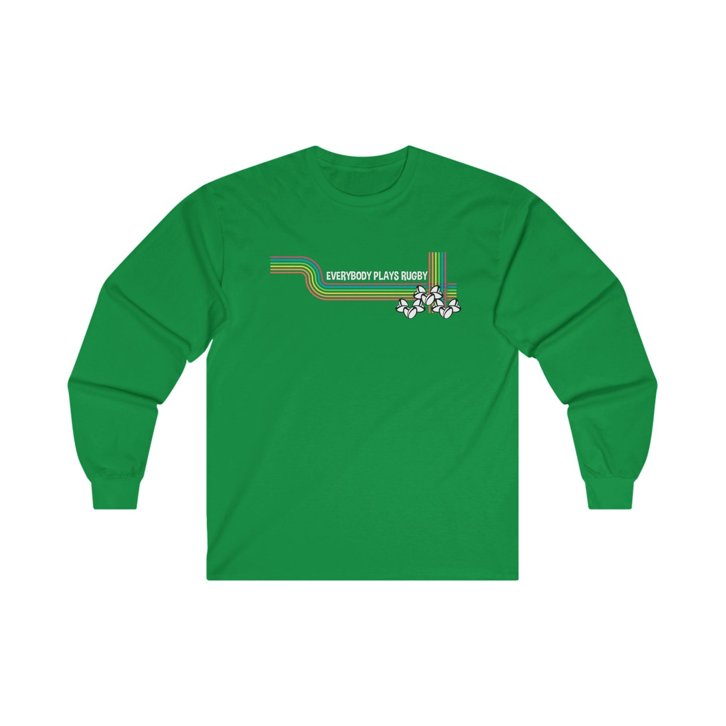 Retro Everybody Plays Rugby Long Sleeve Tee