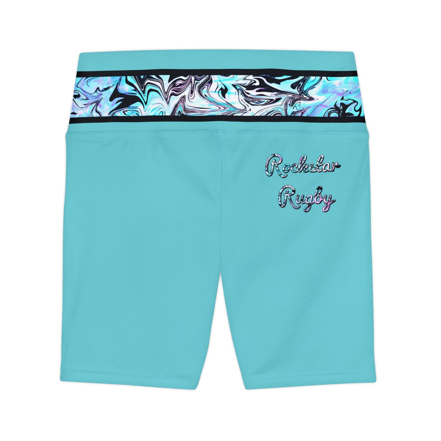Blueberry Trails High Waisted Polyester/Spandex Shorts (Back Logo)