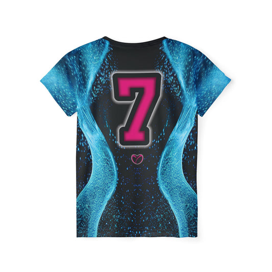 Glow Up Jersey - Cyan + Pink #7