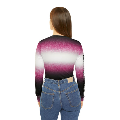 Pink Stardust Long Sleeve V-neck Shirt
