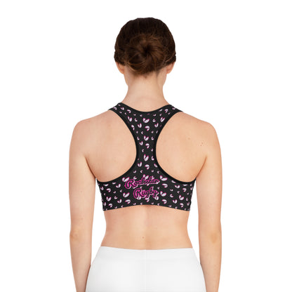 Rockstar Rugby Moisture-Wicking Sports Bra (Black - Heart Logo)